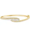 Effy Collection Effy Lab Grown Diamond Three Stone Swirl Bangle Bracelet (1-7/8 Ct. T.w.) In 14k Gold In Gold