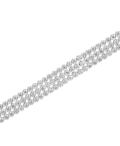 Effy Collection Effy Lab Grown Diamond Triple Row Tennis Bracelet (6 Ct. T.w.) In 14k White Gold