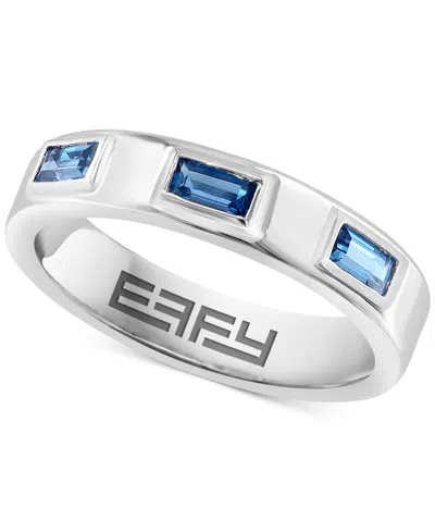 Effy Collection Effy London Blue Topaz Three Stone Band (1/3 Ct. T.w) In Sterling Silver