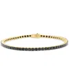 Effy Collection Effy Men's Black Diamond Tennis Bracelet (5-7/8 Ct. T.w.) In 14k Gold In Gold