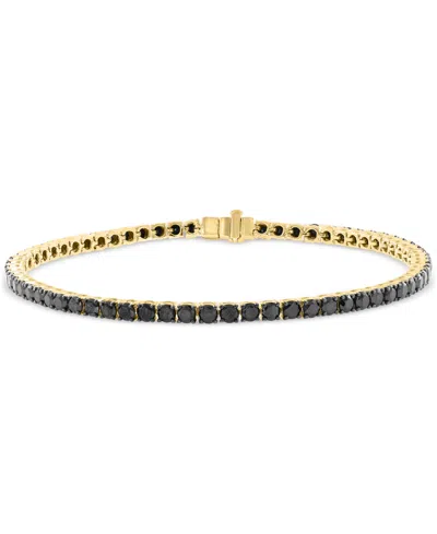 Effy Collection Effy Men's Black Diamond Tennis Bracelet (5-7/8 Ct. T.w.) In 14k Gold
