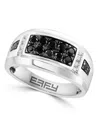 Effy Collection Effy Men's Diamond (3/4 Ct. T.w.) Ring In 14k Gold (also In Sapphire) In Black Diamond