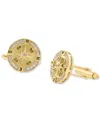 Effy Collection Effy Men's Diamond Compass Cufflinks (3/8 Ct. T.w.) In 14k Gold-plated Sterling Silver