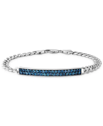 Effy Collection Effy Men's London Blue Topaz (2-1/4 Ct. T.w.) Bracelet In Sterling Silver