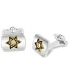 Effy Collection Effy Men's Star Of David Cufflinks In Sterling Silver & 18k Gold-plated Sterling Silver In Silver