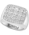 Effy Collection Effy Men's Zircon Cluster Ring (2-3/8 Ct. T.w.) In Sterling Silver In Silver