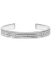 Effy Collection Effy Men's Zircon Cuff Bangle Bracelet (2-1/2 Ct. T.w.) In Sterling Silver In Silver