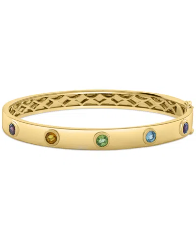 Effy Collection Effy Multi-gemstone (1-1/2 Ct. T.w.) Bangle Bracelet In 14k Gold-plated Silver