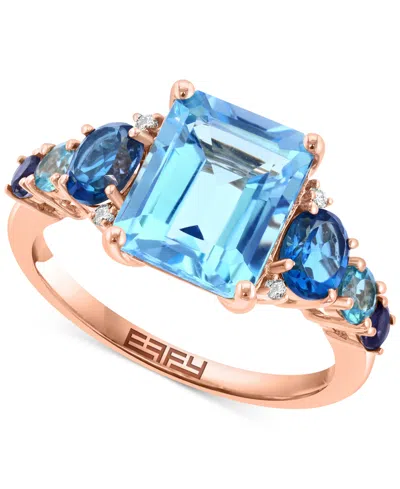 Effy Collection Effy Multi-gemstone (4-5/8 Ct. T.w.) & Diamond Accent Ring In 14k Yellow Gold In Multi Gemstone