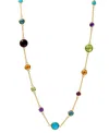 Effy Collection Effy Multi-gemstone (7-7/8 Ct. T.w.) & Turquoise Bezel Statement Necklace In 14k Gold. 16" + 2" Exte In Yellow Gol