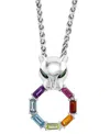 Effy Collection Effy Multi-gemstone (7/8 Ct. T.w.) Panther & Ring 18" Pendant Necklace In Sterling Silver In Multi Gemstone
