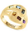 Effy Collection Effy Multi-gemstone Statement Ring (1-1/2 Ct. T.w.) In 14k Yellow Gold-plated Sterling Silver