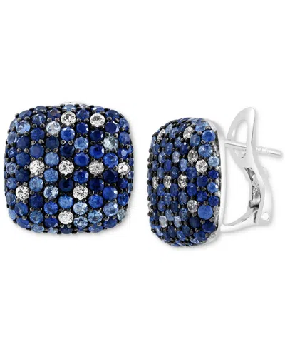 Effy Collection Effy Multi-sapphire Ombre Statement Earrings (3-5/8 Ct. T.w.) In Sterling Silver In Metallic