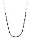Effy Collection Effy Onyx & Polished Bead Collar Necklace In 14k Gold, 18" +1" Extender In Onyx