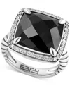 Effy Collection Effy Onyx Rope Statement Ring In Sterling Silver In Sterling Silver