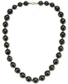 Effy Collection Effy Onyx Bead All-around 18" Statement Necklace In 14k Yellow Gold