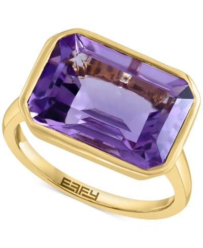 Effy Collection Effy Pink Amethyst Bezel Statement Ring (7-1/8 Ct. T.w.) In 14k Gold