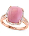 Effy Collection Effy Pink Opal (4-1/2 Ct. T.w.) & Diamond (1/4 Ct. T.w.) Statement Ring In 14k Rose Gold In Pink Opal