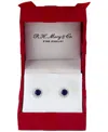 Effy Collection Effy Sapphire (1-1/6 Ct. T.w.) & Diamond (1/6 Ct. T.w.) Halo Stud Earrings In 14k White Gold Or Two In Sapphire,white Gold