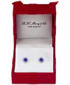 Effy Collection Effy Sapphire (1-1/6 Ct. T.w.) & Diamond (1/6 Ct. T.w.) Halo Stud Earrings In 14k White Gold Or Two In Tanzanite,white Gold