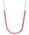 EFFY COLLECTION EFFY RUBY (13-7/8 CT. T.W.) & DIAMOND (2-1/3 CT. T.W.) 18" STATEMENT NECKLACE IN 14K ROSE GOLD