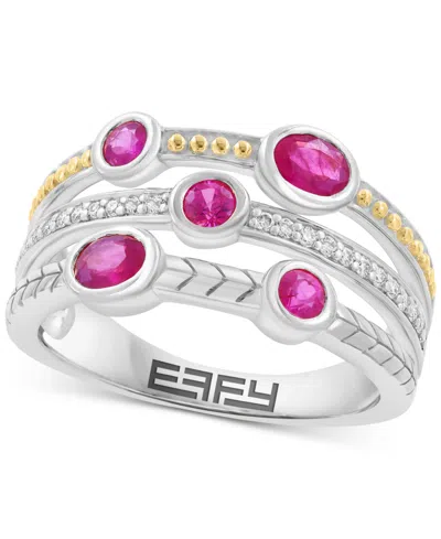 Effy Collection Effy Ruby (3/4 Ct. T.w.) & Diamond (1/10 Ct. T.w ...