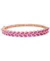 Effy Collection Effy Ruby (4-7/8 Ct. T.w.) & Diamond (3/4 Ct. T.w.) Bangle Bracelet In 14k Rose Gold In Ruby