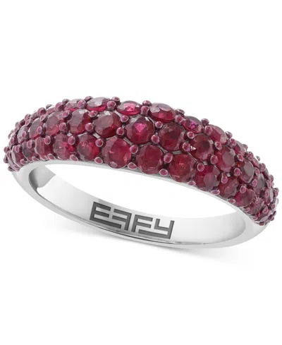 Effy Collection Effy Ruby Cluster Dome Ring (1-3/4 Ct. T.w.) In Sterling Silver (also Available In Pink Sapphire & S In Red