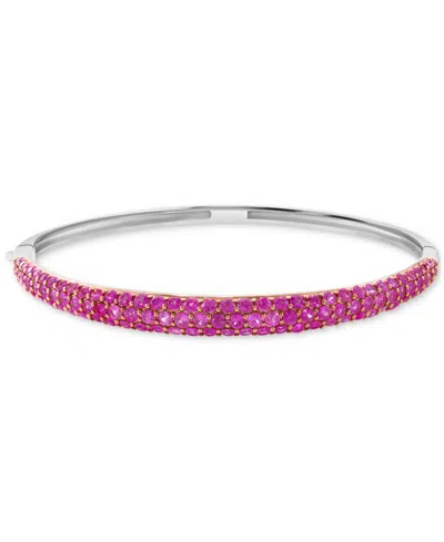 Effy Collection Effy Ruby Graduated Bangle Bracelet (5-1/20 Ct. T.w.) In Sterling Silver (also Available In Pink Sap In Pink Sapphire