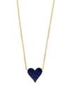 Effy Collection Effy Ruby Pave Heart 18" Pendant Necklace (3/8 Ct. T.w.) In 14k Rose Gold (also Available In Sapphir In Sapphire