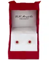Effy Collection Effy Sapphire (1-1/6 Ct. T.w.) & Diamond (1/6 Ct. T.w.) Halo Stud Earrings In 14k White Gold Or Two In Ruby,two Tone Gold