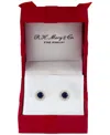 Effy Collection Effy Sapphire (1-1/6 Ct. T.w.) & Diamond (1/6 Ct. T.w.) Halo Stud Earrings In 14k White Gold Or Two In Sapphire,two Tone Gold