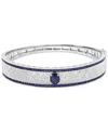 Effy Collection Effy Sapphire (1-7/8 Ct. T.w.) & Diamond (1 Ct. T.w.) Filigree Bangle Bracelet In Sterling Silver In Sapphire