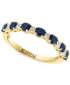 Effy Collection Effy Sapphire (1/2 Ct. T.w.) & Diamond Accent Stack Ring In Gold-plated Sterling Silver (also Availa