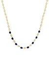 EFFY COLLECTION EFFY SAPPHIRE (7-5/8 CT. T.W) & DIAMOND (1/3 CT. T.W.) MARINER LINK 18" COLLAR NECKLACE IN 14K GOLD