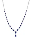 EFFY COLLECTION EFFY SAPPHIRE (9-1/2 CT. T.W) & DIAMOND (3/8 CT. T.W.) 18" LARIAT NECKLACE IN 14K WHITE GOLD