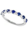 Effy Collection Effy Sapphire & Diamond Accent Stacking Ring In Sterling Silver (also Available In Ruby And Emerald) In Sapphire