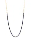 EFFY COLLECTION EFFY SAPPHIRE & PAPERCLIP LINK 18" TENNIS NECKLACE (6-1/4 CT. T.W.) IN 14K GOLD