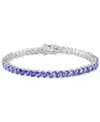 Effy Collection Effy Tanzanite Marquise Tennis Bracelet (12-1/3 Ct. T.w.) In Sterling Silver In Sterling Silver