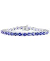 Effy Collection Effy Tanzanite Tennis Bracelet (9-5/8 Ct. T.w.) In Sterling Silver In Tanzanite