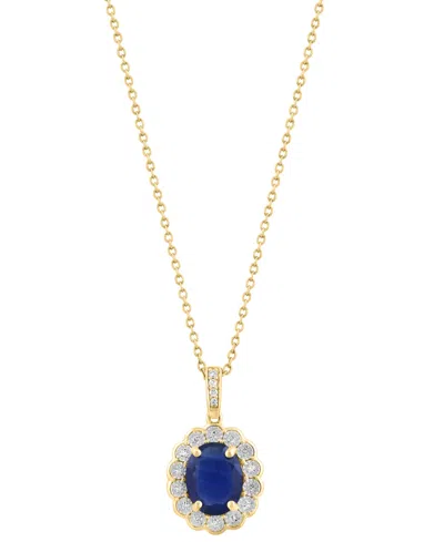 Effy Collection Emerald (1-1/2 Ct. T.w.) & Diamond (1/10 Ct. T.w.) Pendant In 14k White Gold (also Available In Ruby