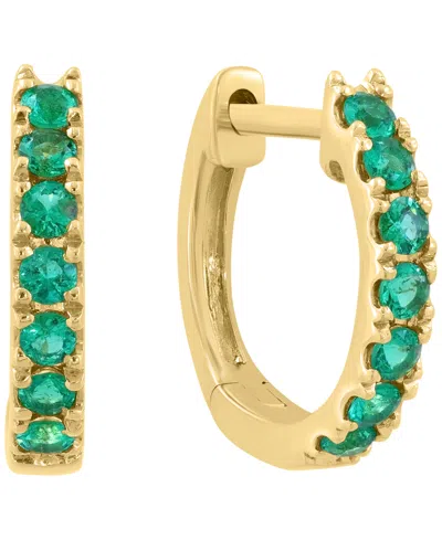 Effy Collection Emerald (1/3 Ct. T.w.) Earrings In 14k Yellow Gold (also Available In Sapphire) In Green
