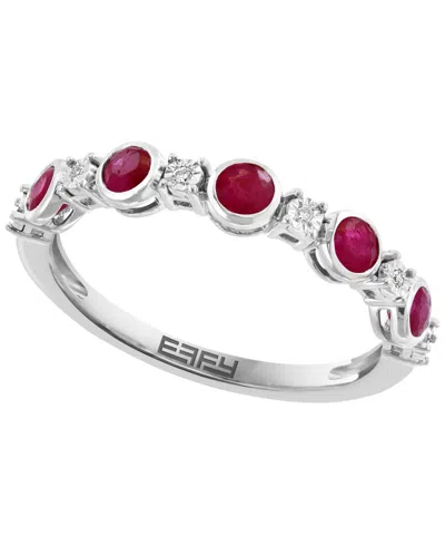 Effy Collection Emerald (3/8 Ct. T.w.) & Diamond (0.02 Ct. T.w.) Ring In Sterling Silver (also Available In Tanzanit