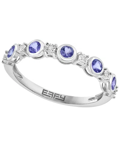 Effy Collection Emerald (3/8 Ct. T.w.) & Diamond (0.02 Ct. T.w.) Ring In Sterling Silver (also Available In Tanzanit