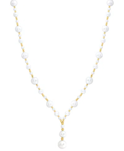 Effy Collection Freshwater Pearl (3-9mm) Necklace In 14k Yellow Gold In Metallic