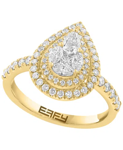 Effy Collection Halo Diamond Ring (7/8 Ct. T.w.) In 14k White Gold