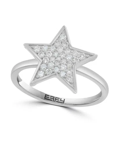 Effy Collection Lab Grown Diamond Ring (1/3 Ct. T.w.) In 14k Yellow Gold Over Sterling Silver