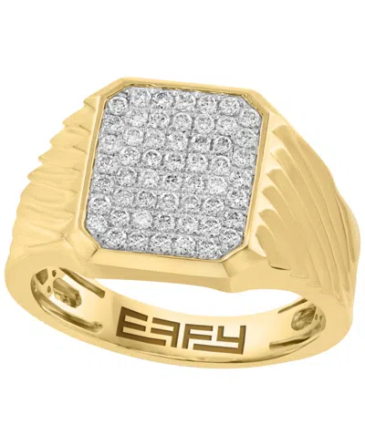 Effy Collection Lab Grown Diamond Ring (5/8 Ct. T.w.) In Gold Over Silver In Multi