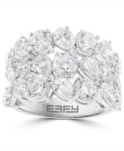 Effy Collection Lab-grown Diamond Pear And Round Ring (6-1/3 Ct. T.w.) In 14k White Gold
