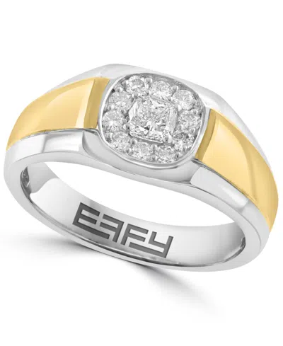 Effy Collection Men's Lab Grown Diamond Ring (5/8 Ct. T.w.) In Sterling Silver